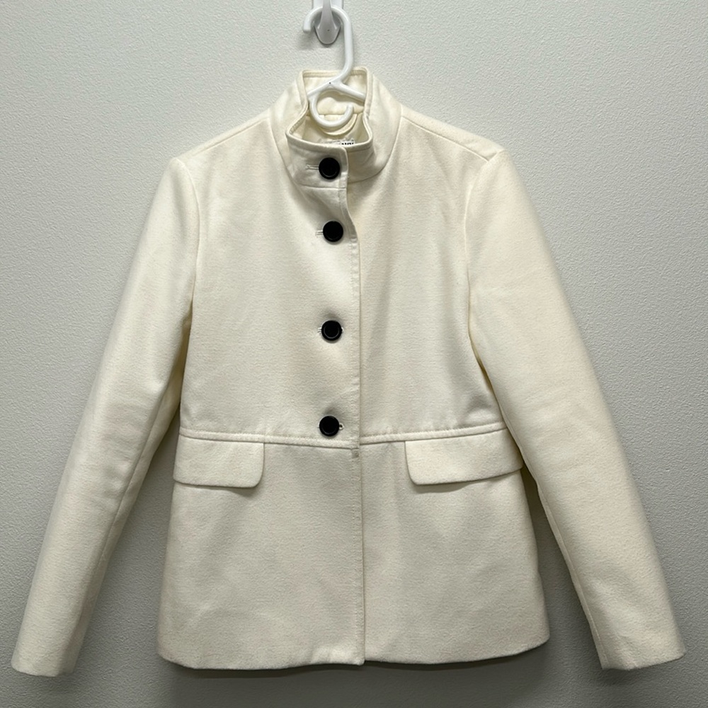 Old Navy Off White Pea Coat Sz M